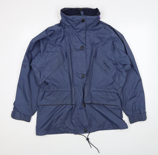 Trespass Mens Blue Rain Coat Coat Size M Zip