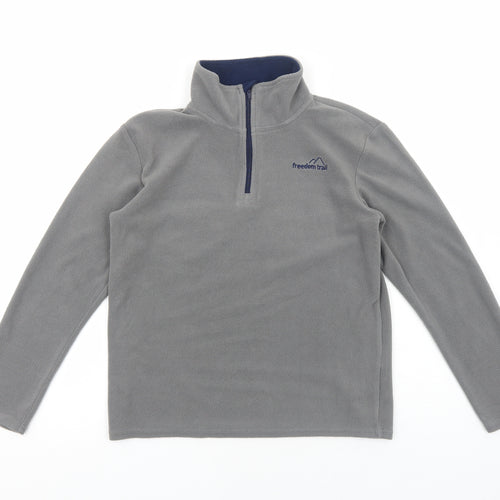 Freedom Trail Boys Grey Polyester Pullover Sweatshirt Size 11-12 Years Pullover