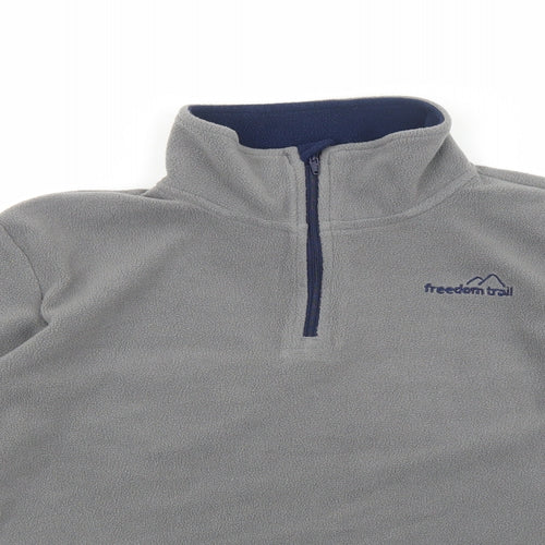 Freedom Trail Boys Grey Polyester Pullover Sweatshirt Size 11-12 Years Pullover