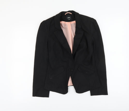 Oasis Womens Black Polyester Jacket Blazer Size 8