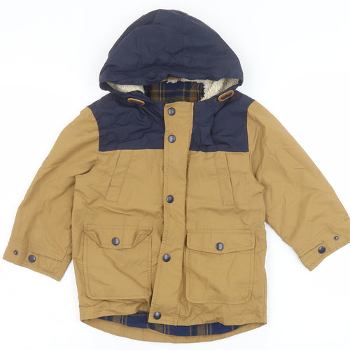George Boys Brown Jacket Size 2-3 Years Zip