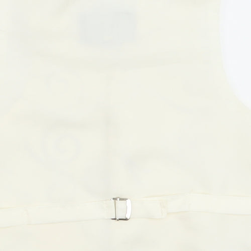 HEIRLOOM Boys Ivory Geometric Jacket Waistcoat Size 3-4 Years Button - Textured