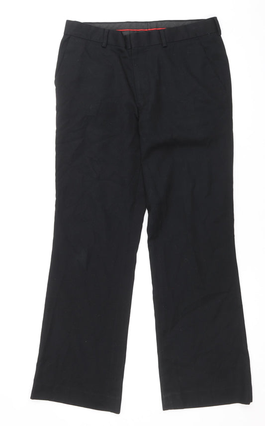 Burton Mens Black Polyester Trousers Size 32 in Regular Zip