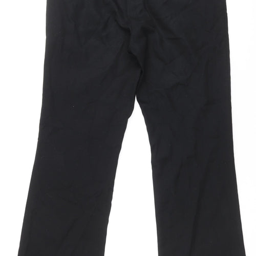 Burton Mens Black Polyester Trousers Size 32 in Regular Zip