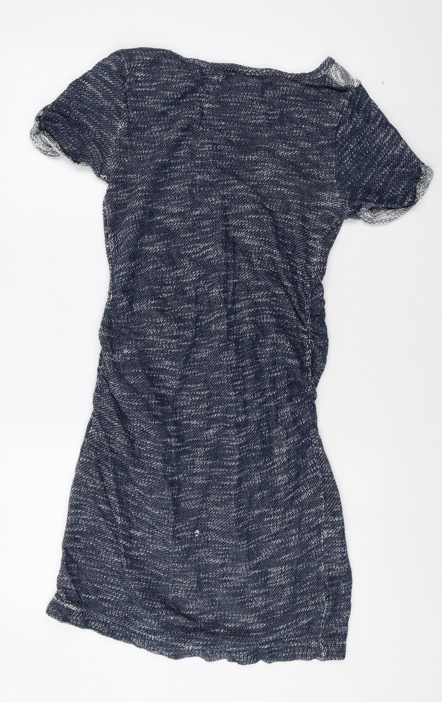 Liz Lange Womens Blue 100% Cotton T-Shirt Dress Size S Round Neck Pullover