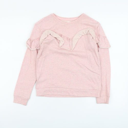 Gap Girls Pink Cotton Pullover Sweatshirt Size 8-9 Years Pullover