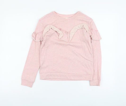 Gap Girls Pink Cotton Pullover Sweatshirt Size 8-9 Years Pullover
