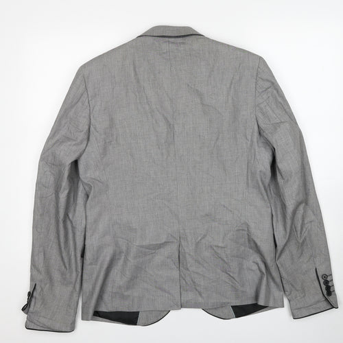 Lee Cooper Mens Grey Cotton Jacket Suit Jacket Size M Regular