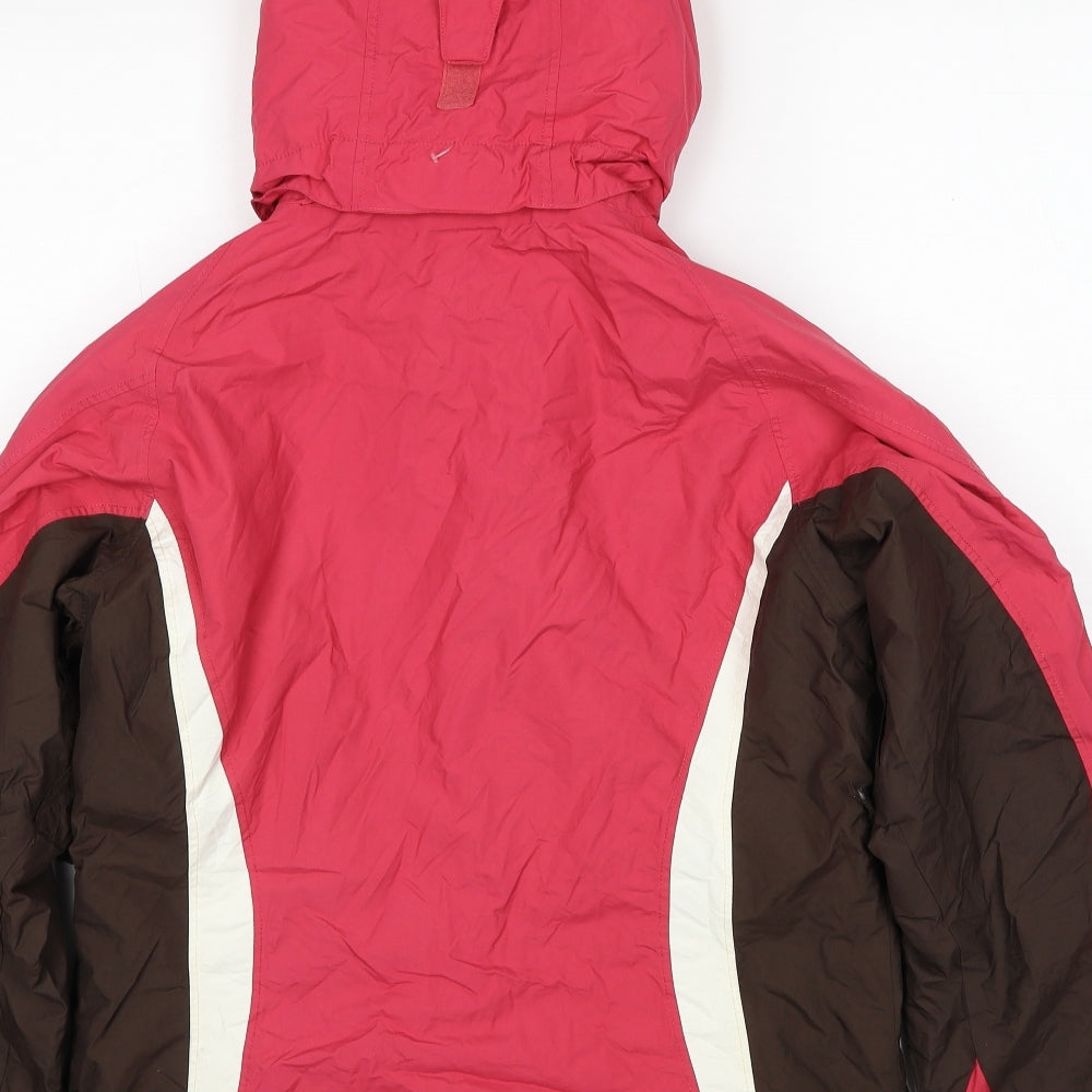 Columbia Womens Pink Geometric Ski Jacket Jacket Size M Zip