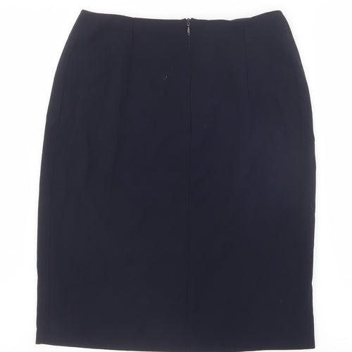 Ralph Lauren Womens Blue Polyester Straight & Pencil Skirt Size 6 Zip
