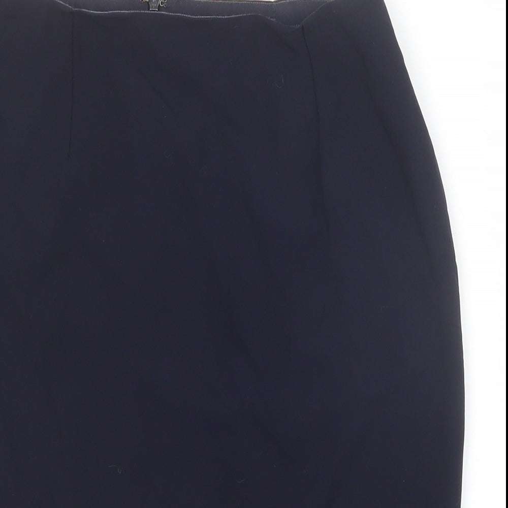 Ralph Lauren Womens Blue Polyester Straight & Pencil Skirt Size 6 Zip