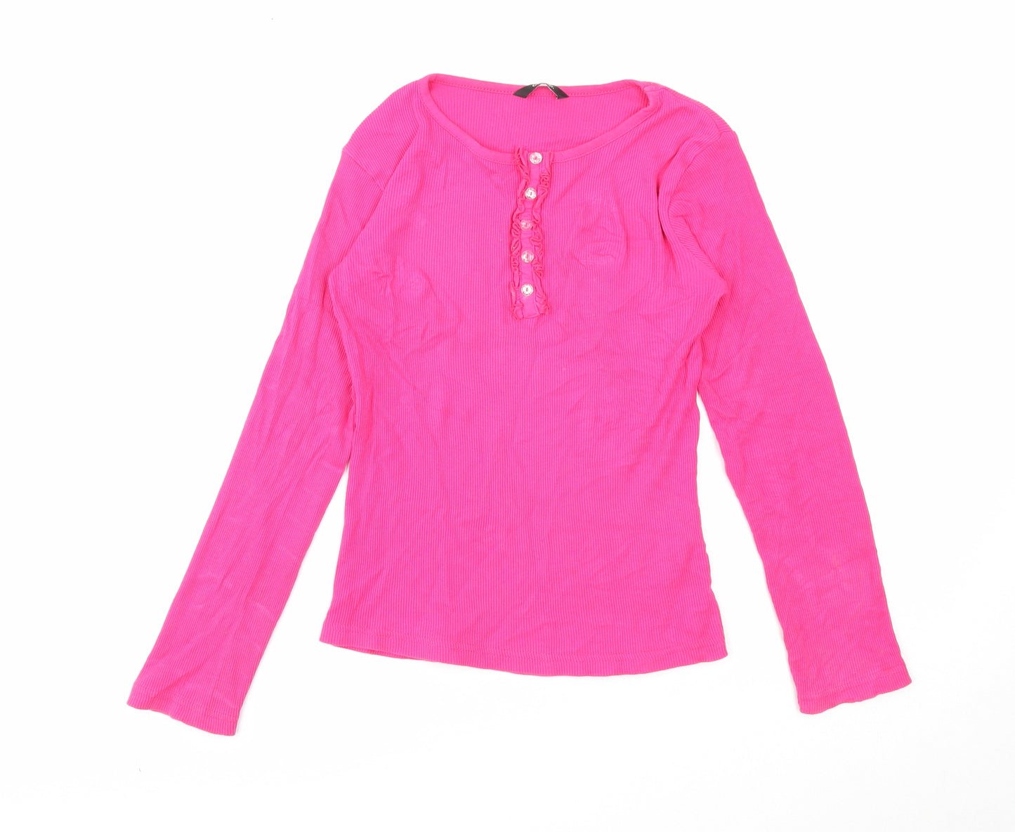 George Girls Pink Round Neck Acrylic Pullover Jumper Size 10-11 Years Pullover