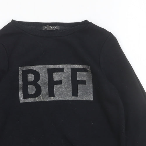 Primark Boys Black Cotton Pullover Sweatshirt Size 11-12 Years Pullover - BFF