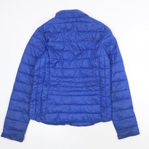 Primark Mens Blue Quilted Coat Size XS Zip