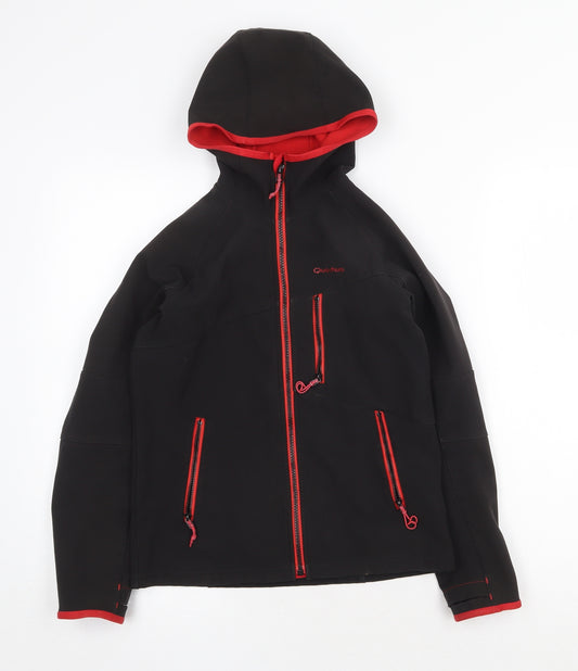 Quechua Boys Black Windbreaker Jacket Size 10 Years Zip