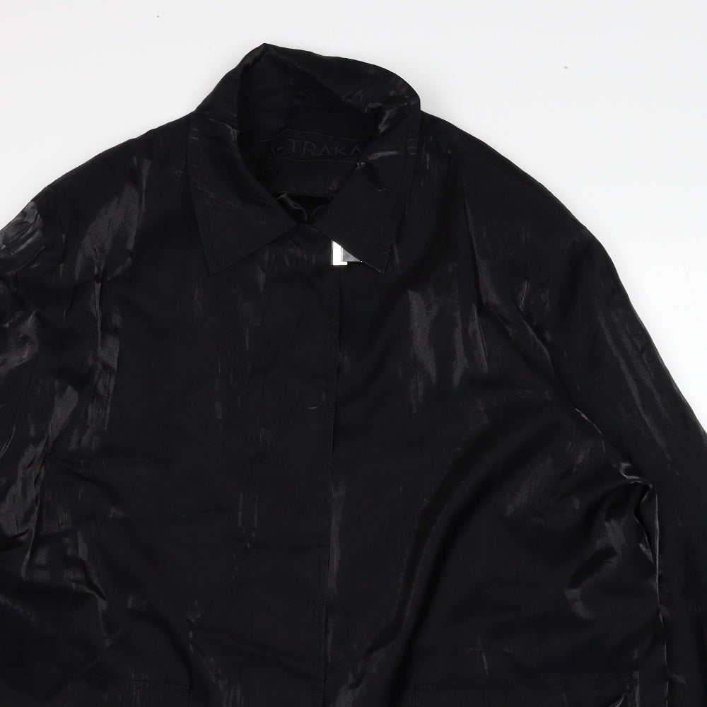 Astraka Womens Black Jacket Size L Button