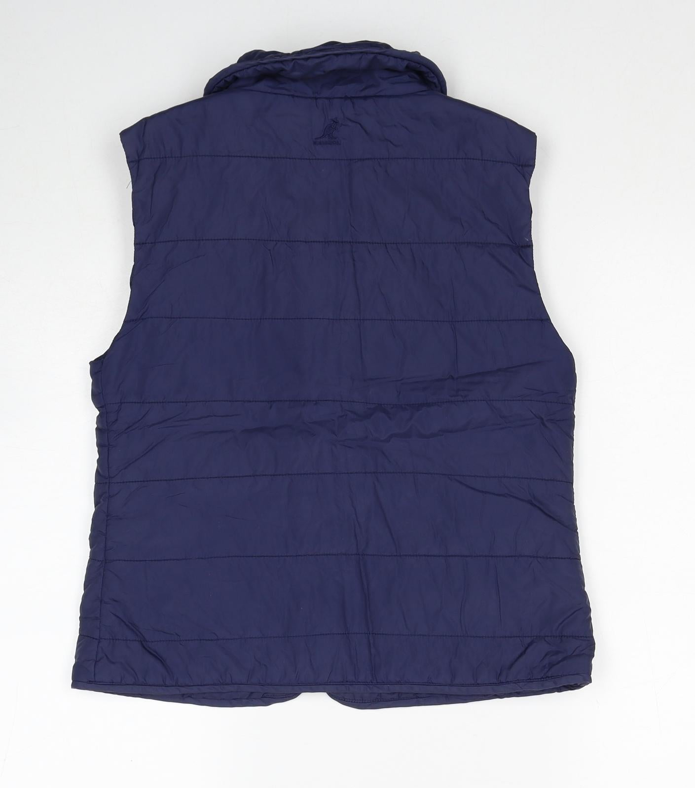 Kangol Womens Blue Gilet Jacket Size M Zip