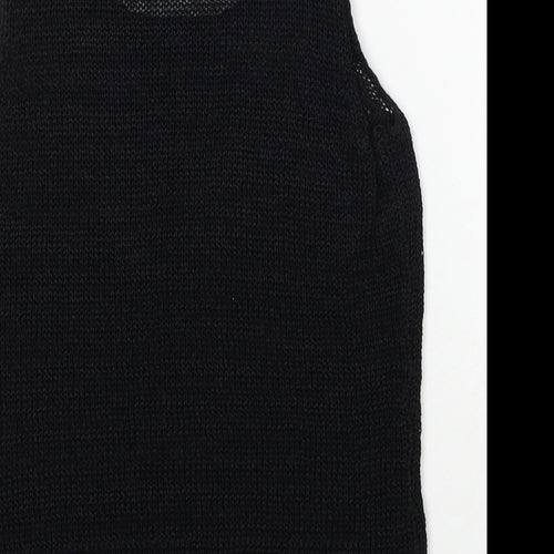 Lauren Ralph Lauren Womens Black Cotton Basic Tank Size XS Scoop Neck