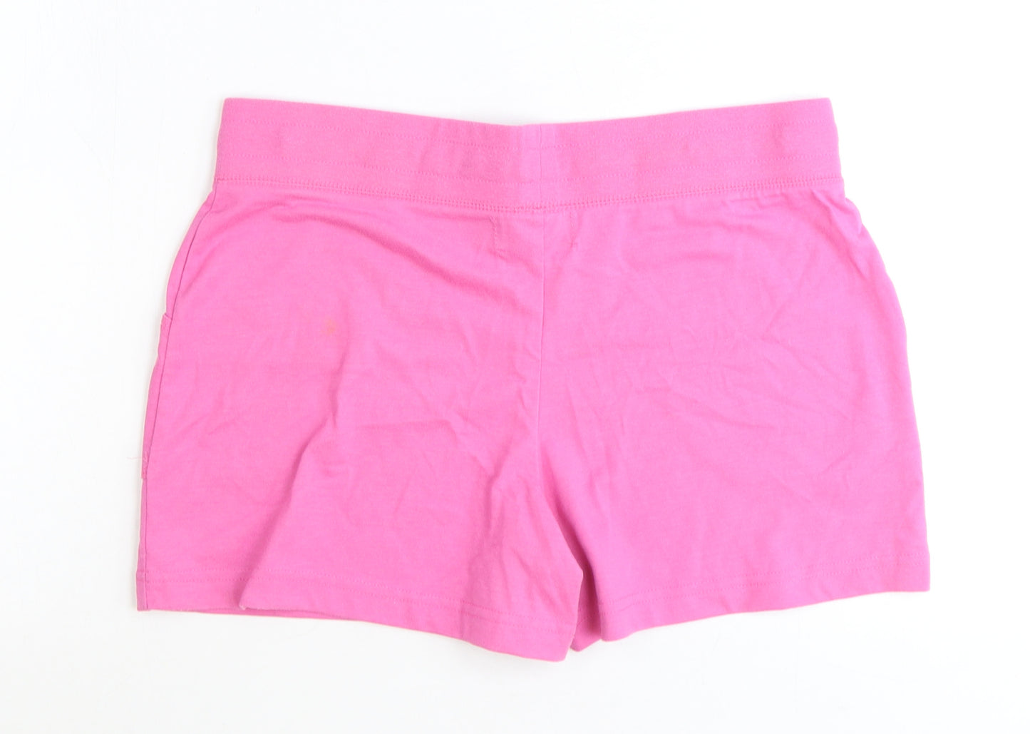 Papaya Womens Pink Polyester Basic Shorts Size 14 Regular Drawstring