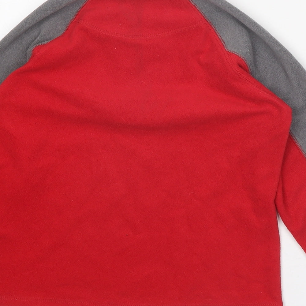 Mountain Warehouse Boys Red Polyester Pullover Sweatshirt Size 7-8 Years Zip