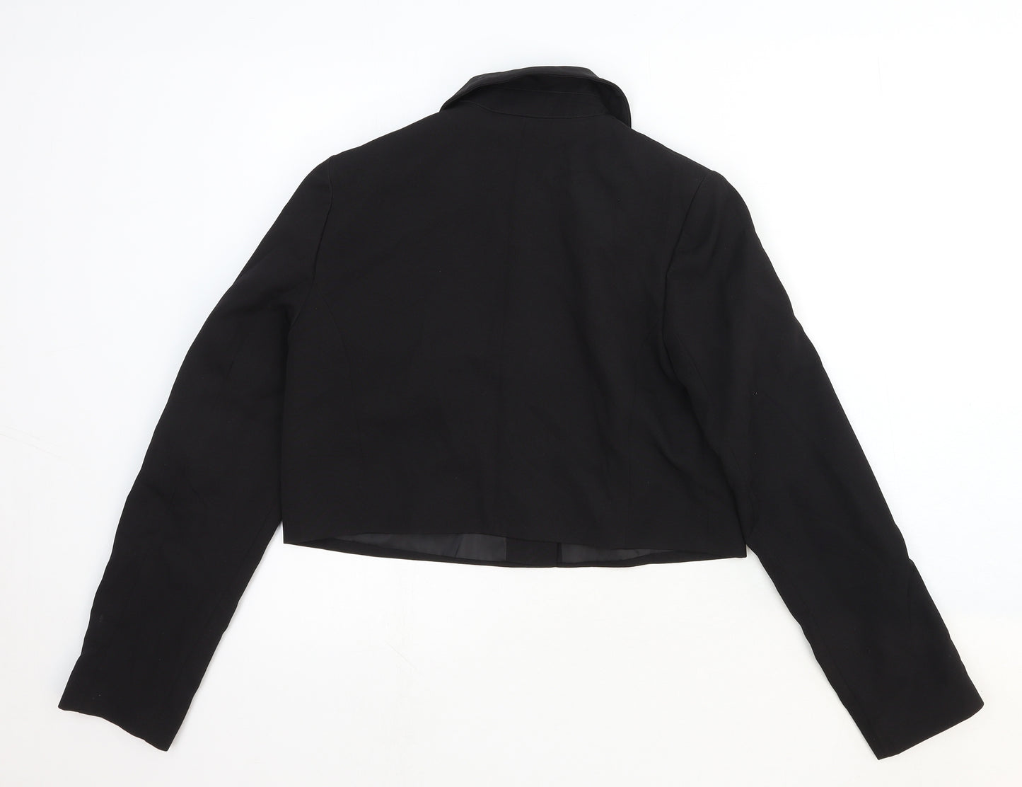 Primark Womens Black Cotton Jacket Blazer Size 8