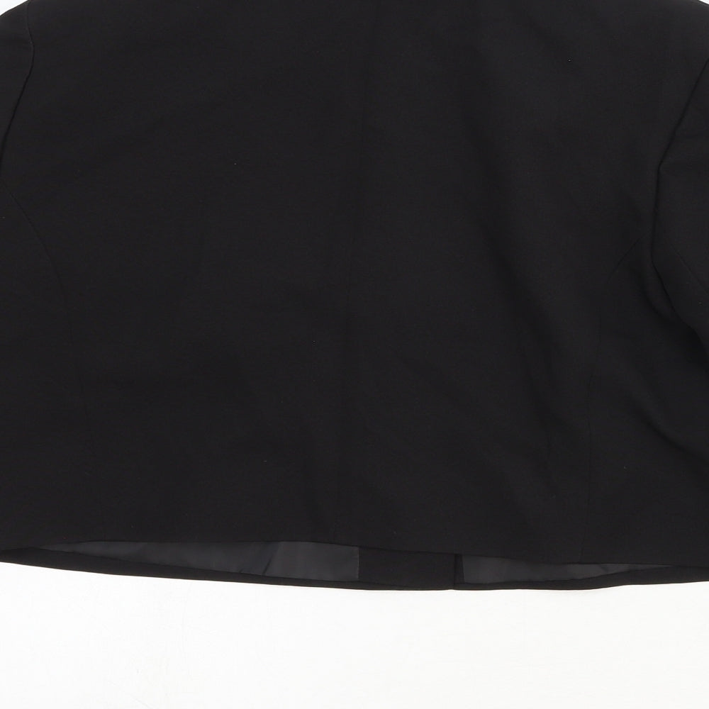 Primark Womens Black Cotton Jacket Blazer Size 8