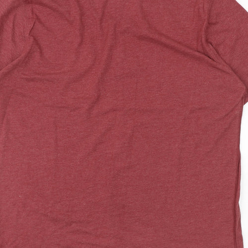 Fabric8 Mens Red Cotton T-Shirt Size XL V-Neck