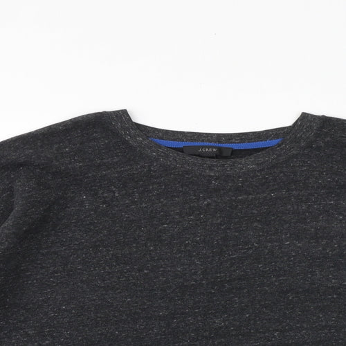 J.CREW Mens Grey Geometric Cotton Pullover Sweatshirt Size S