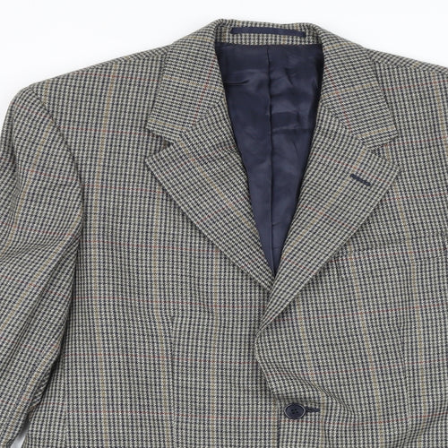 West Brook Mens Multicoloured Geometric Cotton Jacket Suit Jacket Size 38 Regular