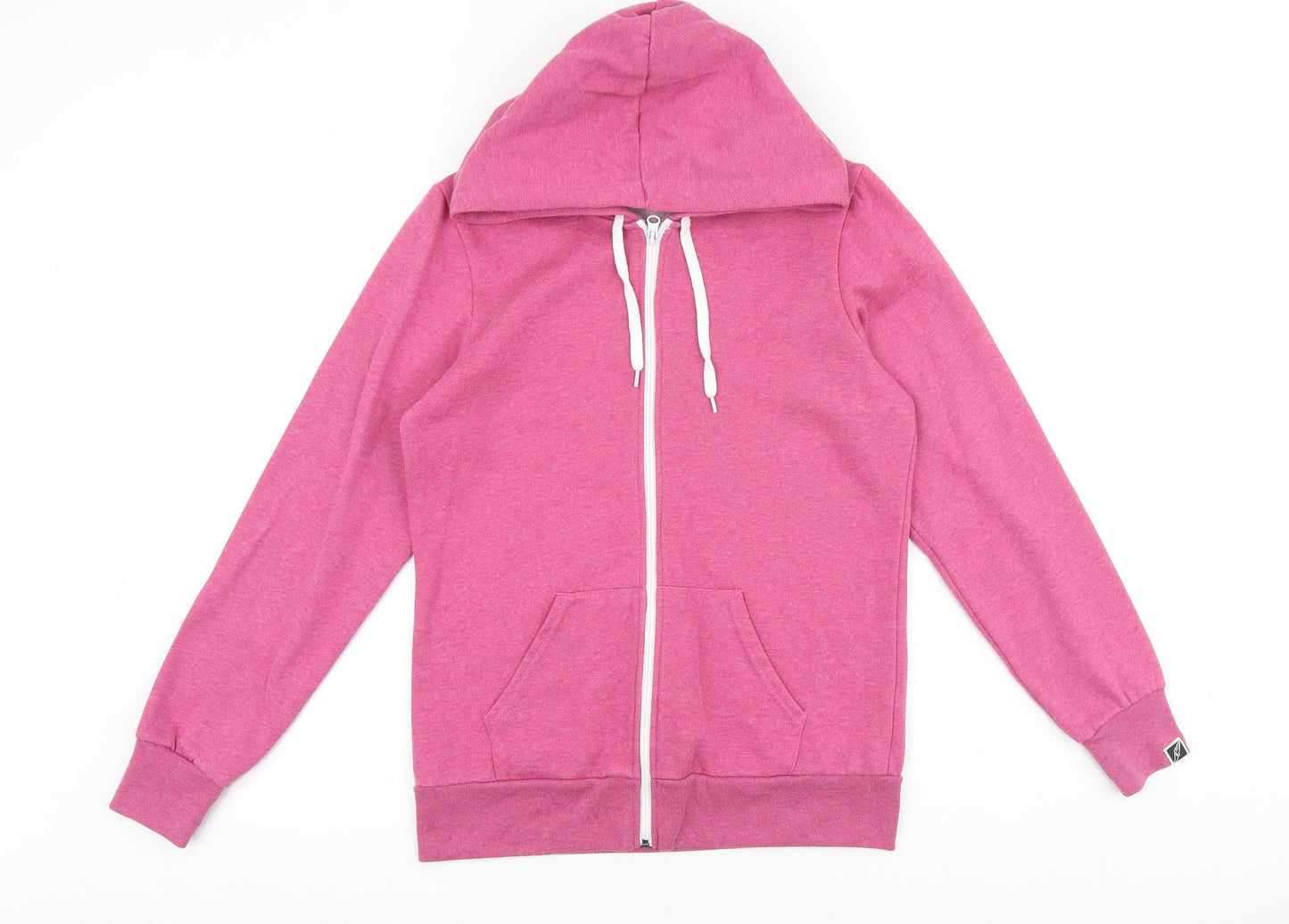 Brookhaven Womens Pink Cotton Full Zip Sweatshirt Size 10 Zip