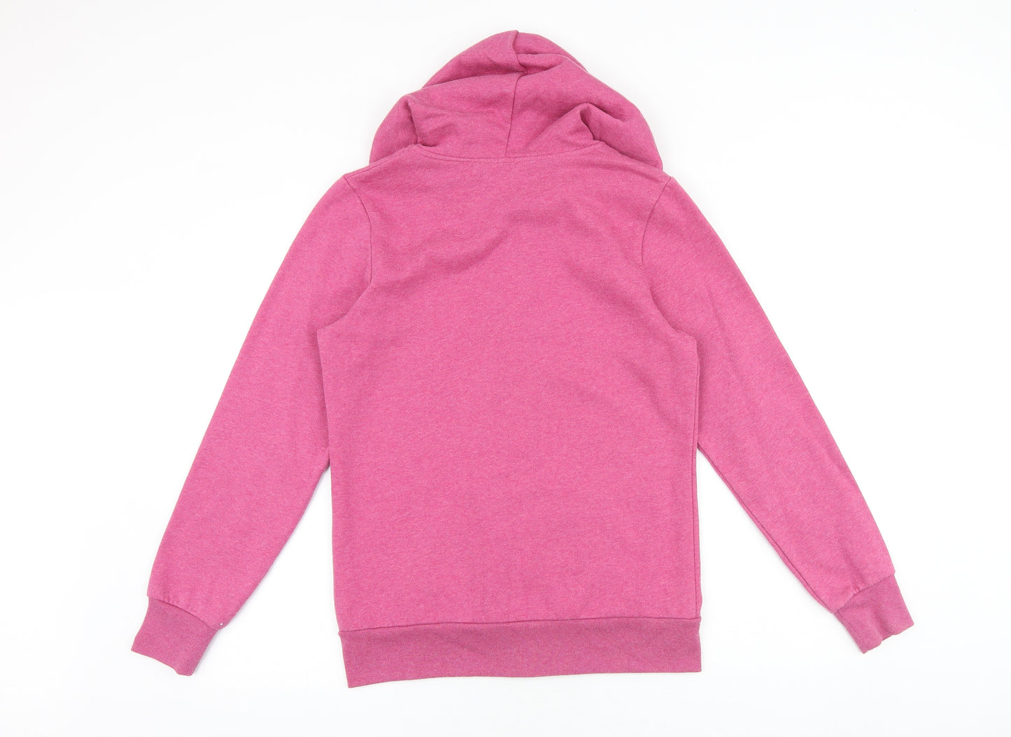 Brookhaven Womens Pink Cotton Full Zip Sweatshirt Size 10 Zip