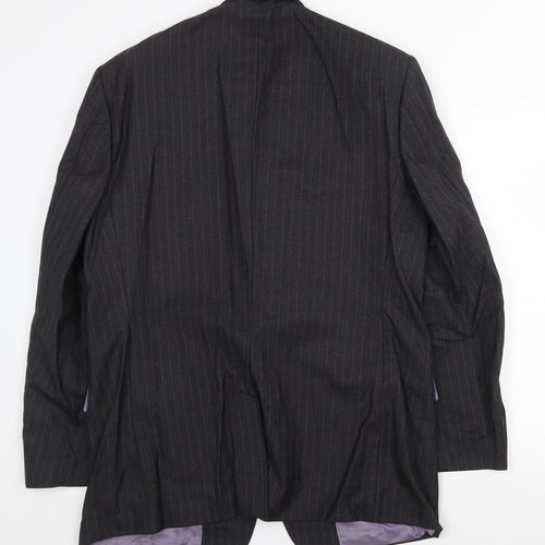 West Brook Mens Grey Striped Wool Jacket Suit Jacket Size 40 Regular