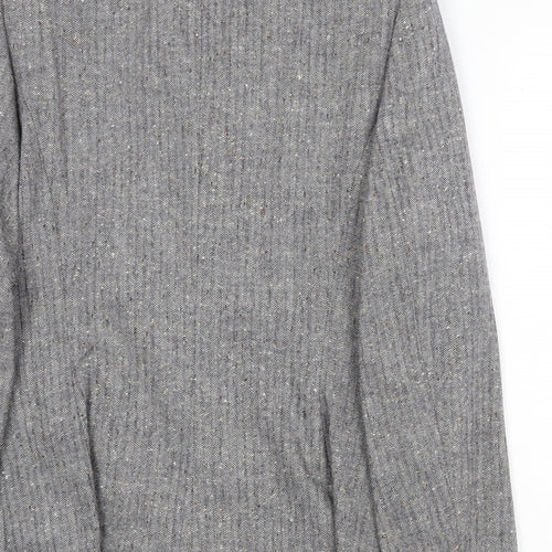 Paul Costelloe Womens Grey Striped Jacket Blazer Size 10 Button