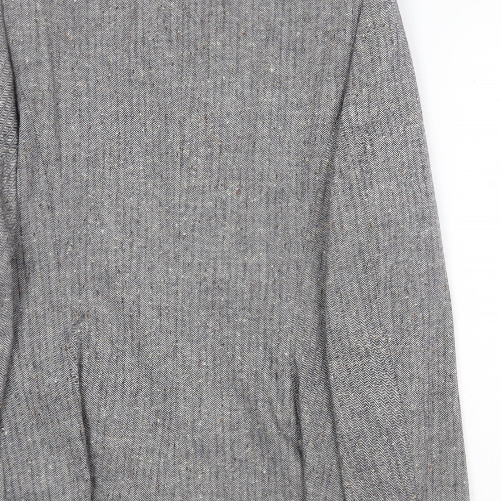 Paul Costelloe Womens Grey Striped Jacket Blazer Size 10 Button