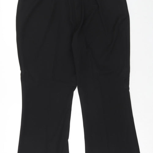 Savoir Womens Black Polyester Trousers Size 20 Regular Zip