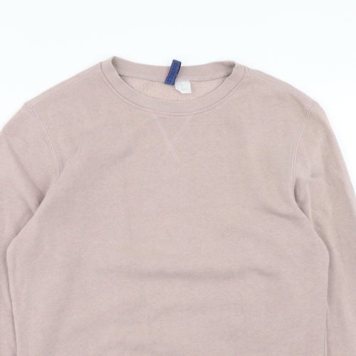 H&M Mens Pink Cotton Pullover Sweatshirt Size XS