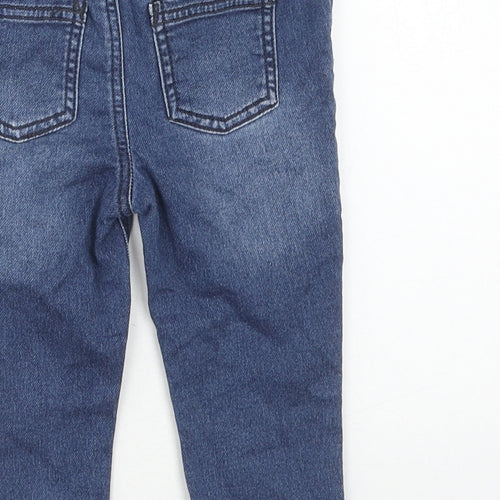 First Impressions Boys Blue Cotton Jogger Jeans Size 18 Months L50 cm Drawstring
