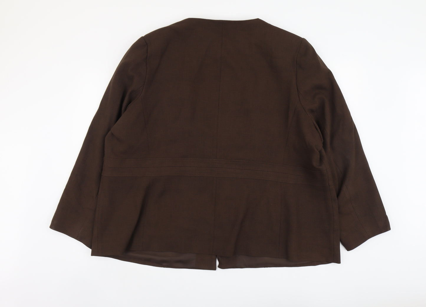 Joanna Hope Womens Brown Polyester Jacket Blazer Size 30