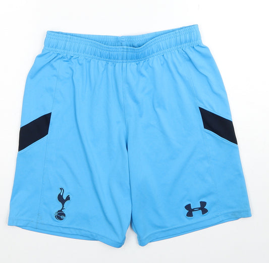Under armour Boys Blue Polyester Sweat Shorts Size L Regular Drawstring - Tottenham Hotspur