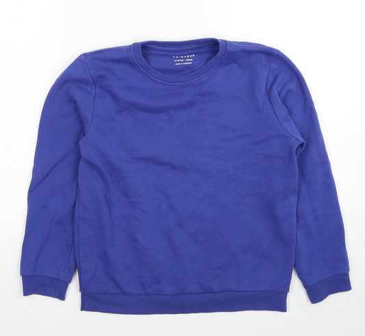 Primark Boys Blue Polyester Pullover Sweatshirt Size 8-9 Years Pullover
