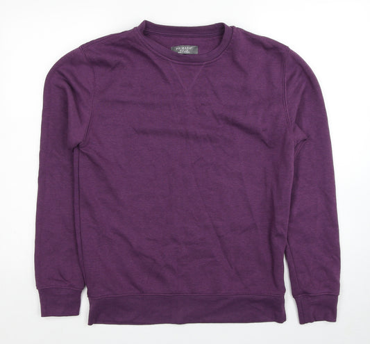 Primark Mens Purple Cotton Pullover Sweatshirt Size M