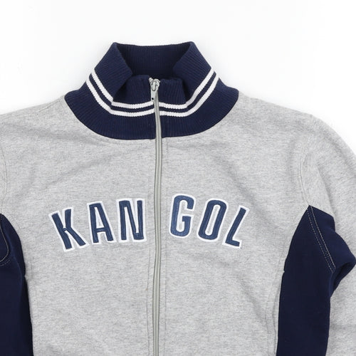 Kangol Boys Grey Cotton Full Zip Sweatshirt Size 8 Years Zip