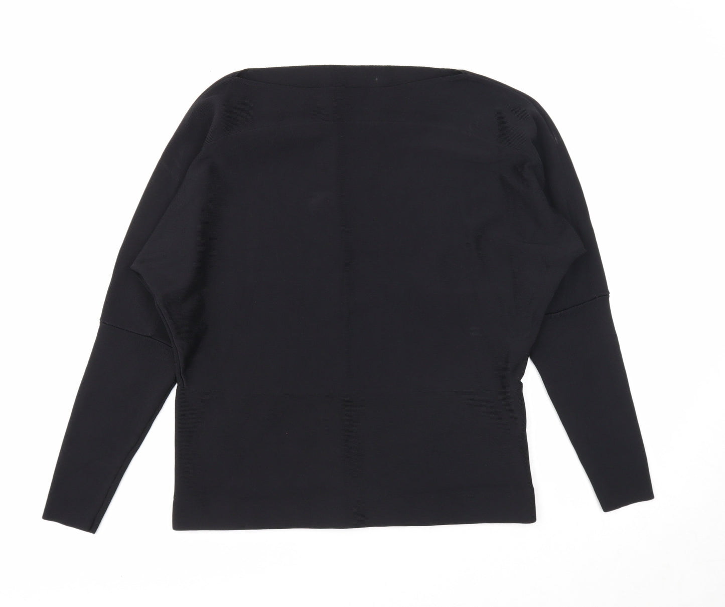 Paul Costelloe Womens Black Boat Neck Viscose Pullover Jumper Size S - Slash Neck Batwing