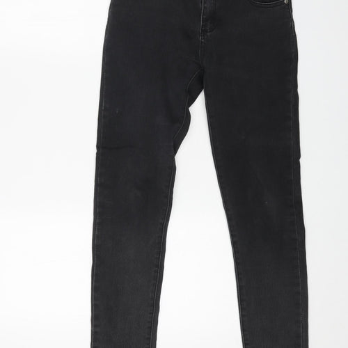 TEMT Womens Black Cotton Skinny Jeans Size 8 L31 in Regular Button
