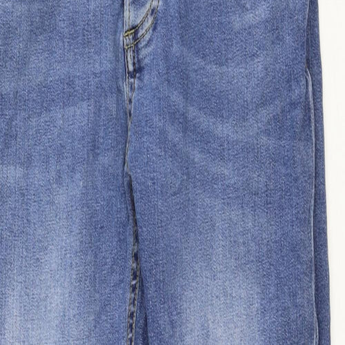 Boohoo Mens Blue Cotton Skinny Jeans Size 32 in Regular Zip