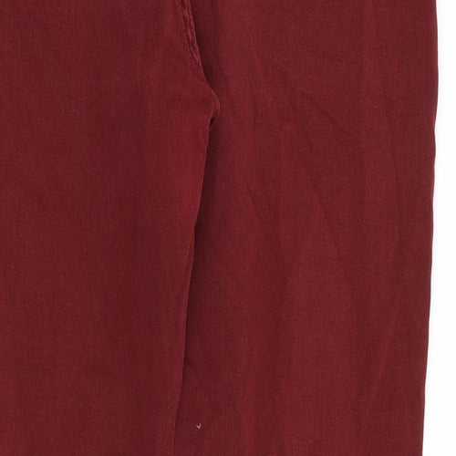 Hudson Womens Red Cotton Skinny Jeans Size 32 in Slim Zip