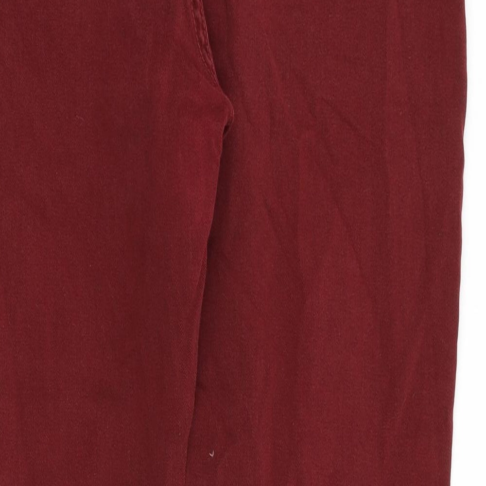 Hudson Womens Red Cotton Skinny Jeans Size 32 in Slim Zip