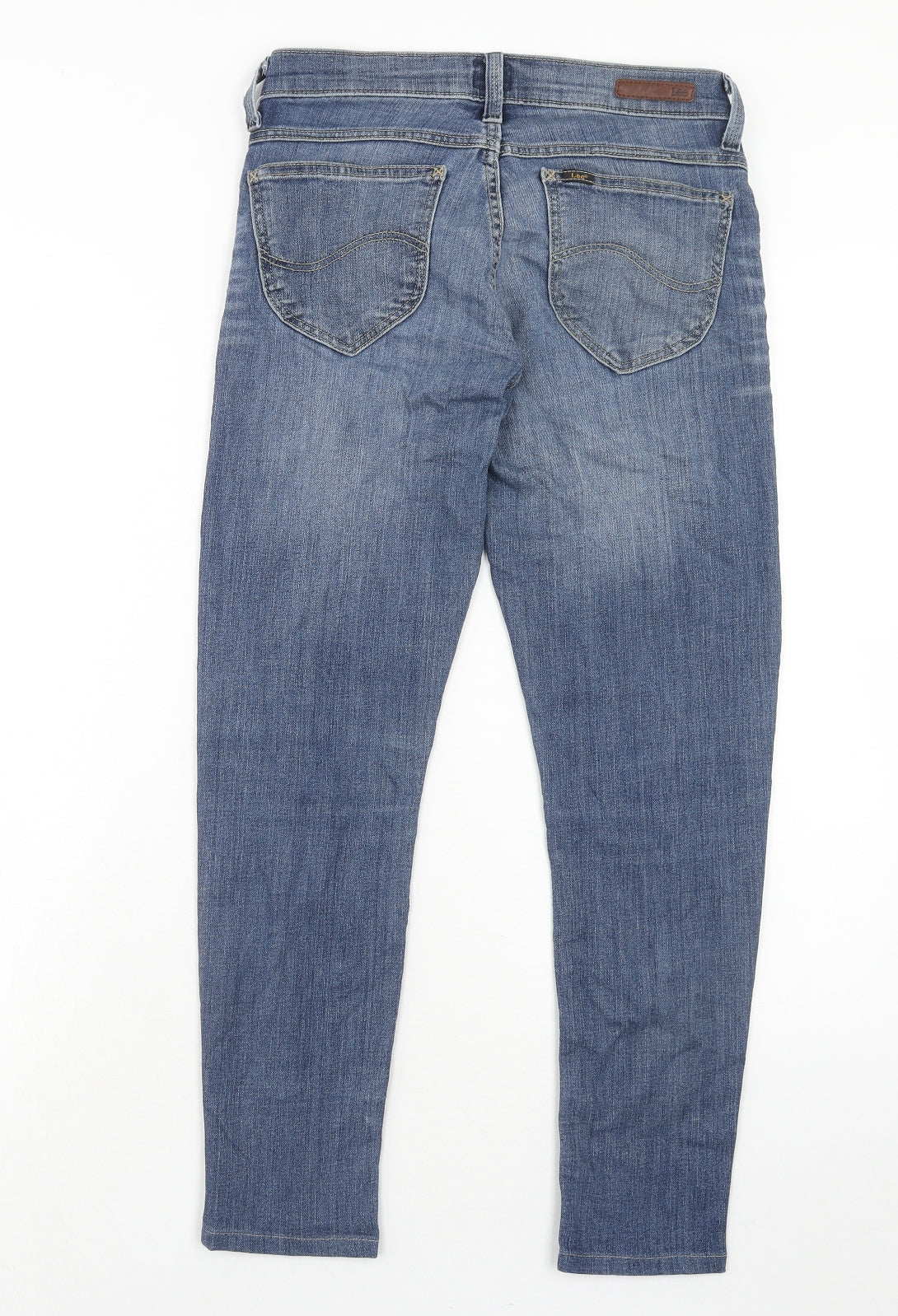 Lee Womens Blue Cotton Skinny Jeans Size 27 in L31 in Regular Zip