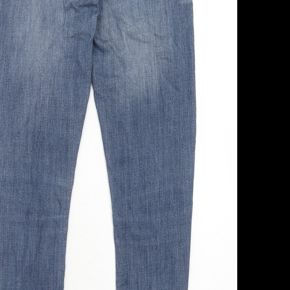 Lee Womens Blue Cotton Skinny Jeans Size 27 in L31 in Regular Zip