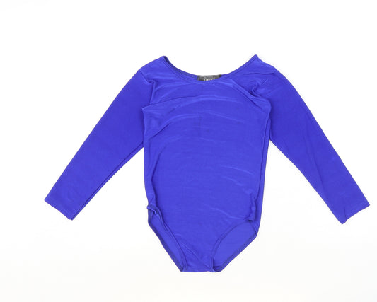 Papayral Girls Blue Polyester Bodysuit One-Piece Size 11-12 Years Pullover